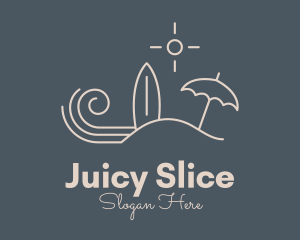 Beach Island Surf Resort logo design