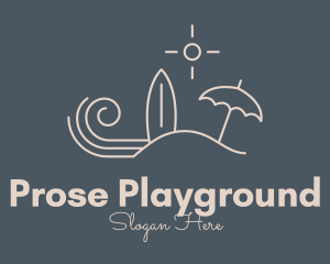 Beach Island Surf Resort logo design