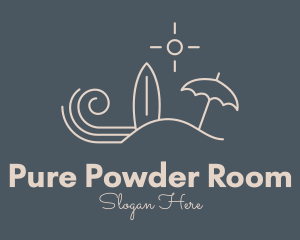 Beach Island Surf Resort logo design