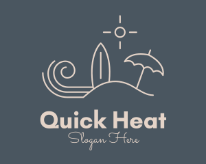 Beach Island Surf Resort logo design