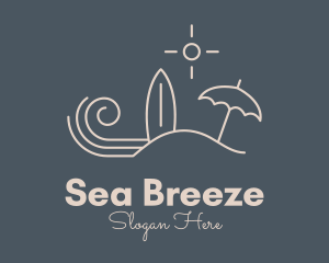 Beach Island Surf Resort logo design