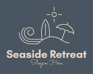 Beach Island Surf Resort logo design