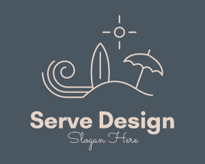 Beach Island Surf Resort logo design