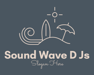 Beach Island Surf Resort logo design