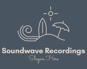 Beach Island Surf Resort logo design