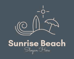 Beach Island Surf Resort logo design