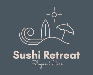 Beach Island Surf Resort logo design