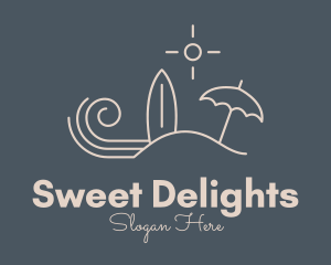 Beach Island Surf Resort logo design