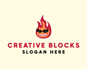 Hot Burning Flame logo design