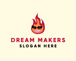 Hot Burning Flame logo design