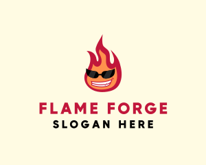 Hot Burning Flame logo design