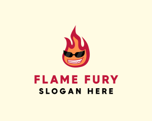 Hot Burning Flame logo design