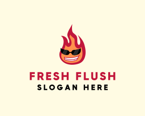 Hot Burning Flame logo design