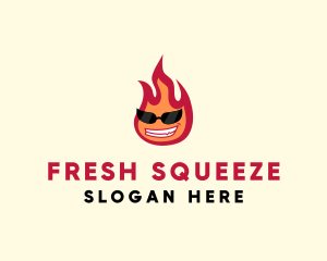 Hot Burning Flame logo design