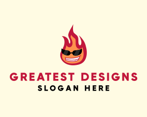 Hot Burning Flame logo design