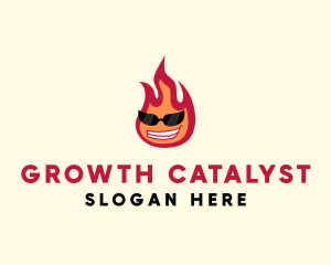 Hot Burning Flame logo design