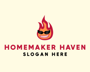 Hot Burning Flame logo design