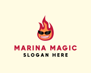 Hot Burning Flame logo design