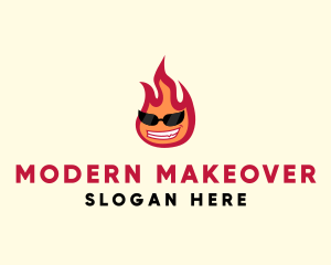 Hot Burning Flame logo design