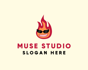 Hot Burning Flame logo design