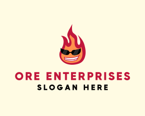 Hot Burning Flame logo design