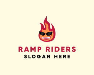 Hot Burning Flame logo design