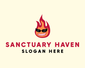 Hot Burning Flame logo design