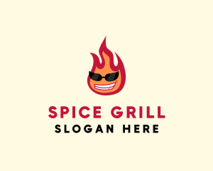 Hot Burning Flame logo design