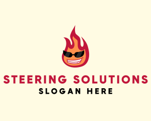 Hot Burning Flame logo design