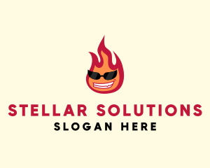 Hot Burning Flame logo design