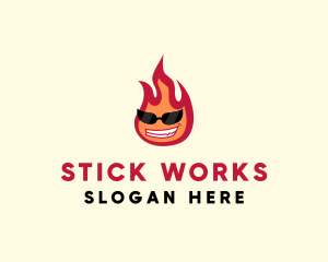 Hot Burning Flame logo design