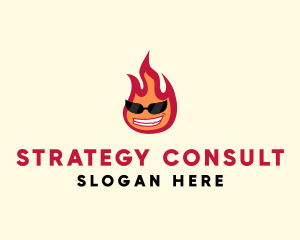 Hot Burning Flame logo design