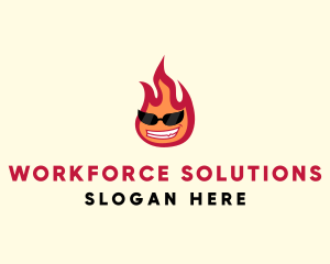 Hot Burning Flame logo design