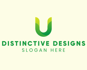 Natural Letter U logo design