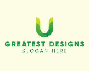 Natural Letter U logo design