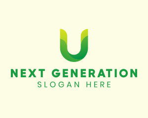 Natural Letter U logo design