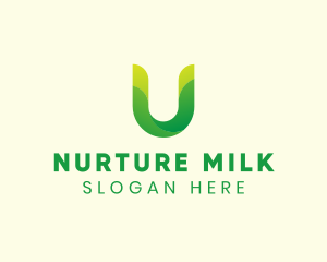 Natural Letter U logo design