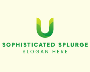 Natural Letter U logo design