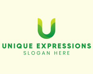 Natural Letter U logo design