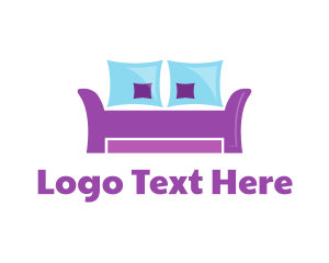 Living Room - Purple Furniture Sofa Couch logo design