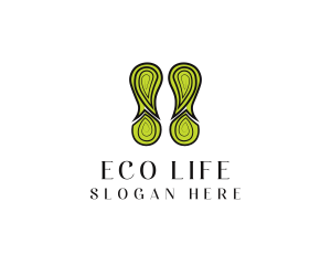 Eco Nature Footprint logo design