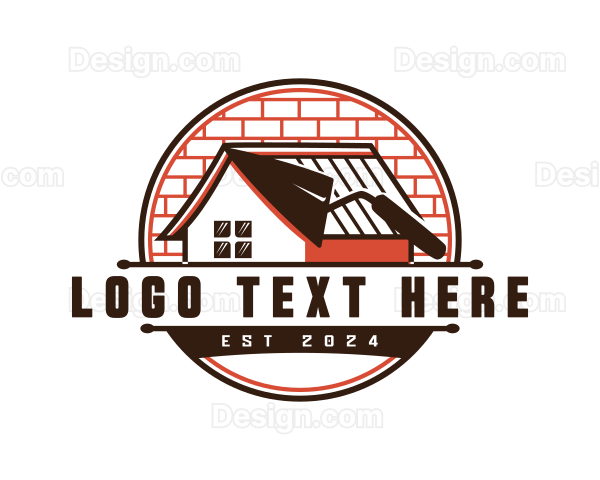 Trowel Carpenter Masonry Logo