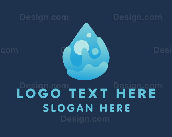 Cleaning Liquid Droplet Logo