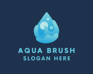 Cleaning Liquid Droplet  logo design