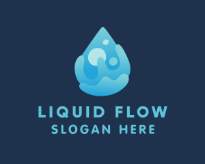 Cleaning Liquid Droplet  logo design