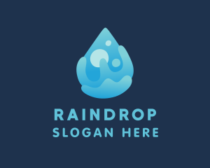 Cleaning Liquid Droplet  logo design