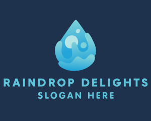 Cleaning Liquid Droplet  logo design