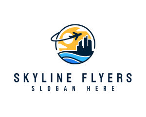 Airplane City Travel logo design