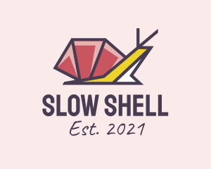 Geometric Mollusk Snail logo design