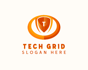 Cybersecurity Tech Shield logo design